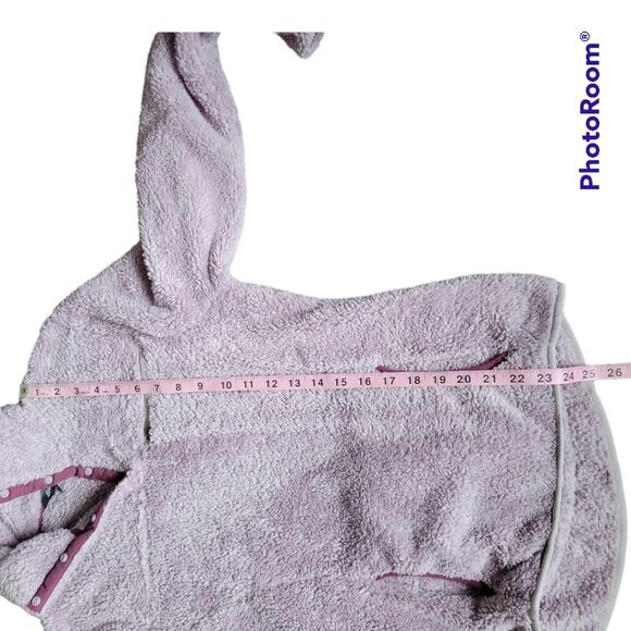 Eddie Bauer Purple Teddy Bear Fuzzy PopOver Jacket - S - Picture 8 of 10
